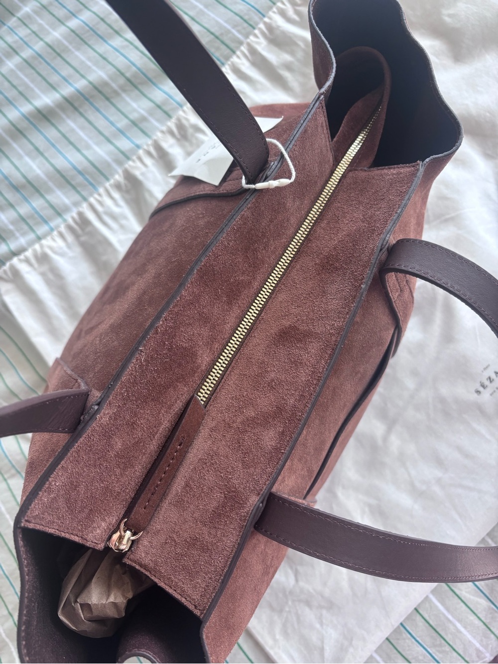 NWT Sézane Gabin Bag in Chocolate - Picture 11 of 13